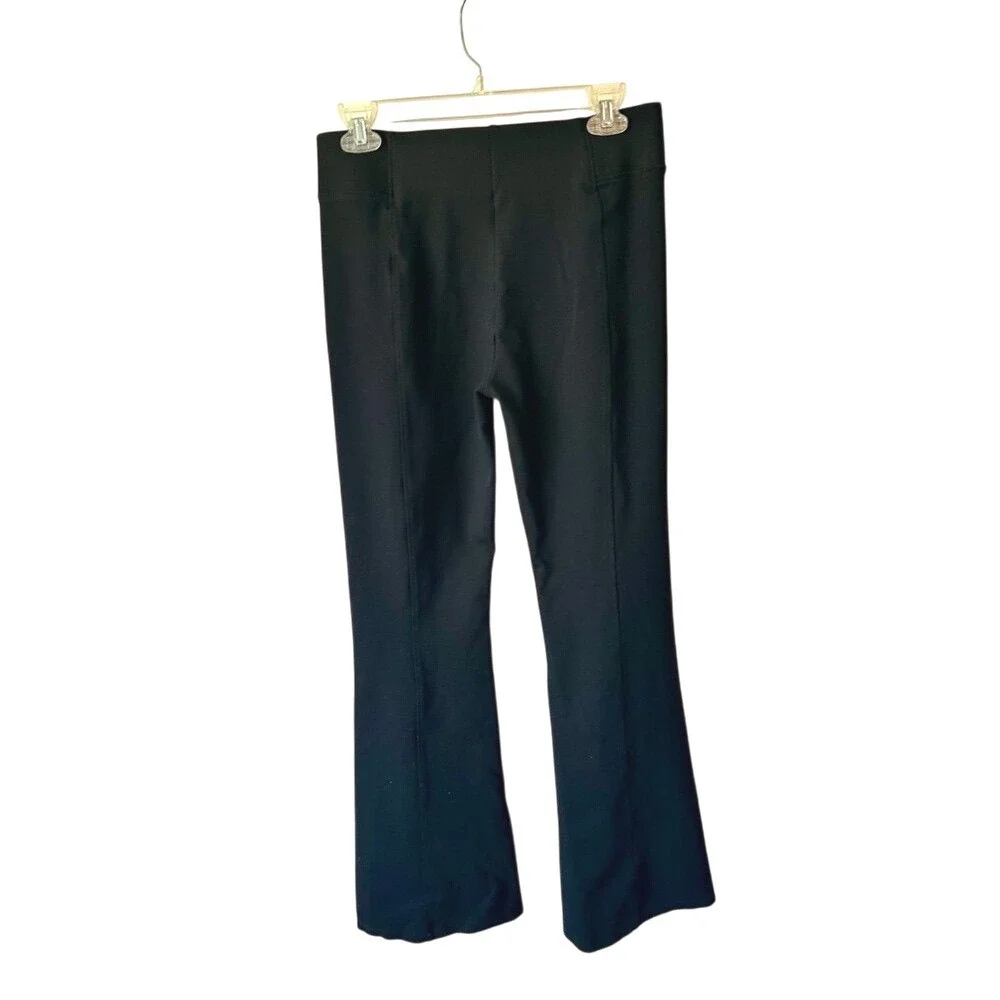 Stoosh Black Flare Leg Seamed Pull On Pants Womens‎ Large High Rise Inseam 29.5